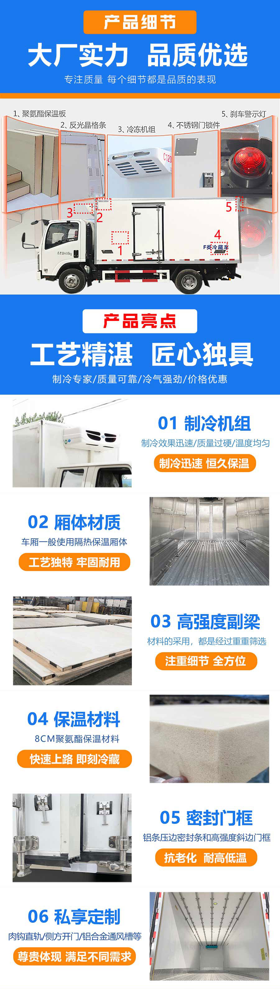 國六 解放J6L高頂雙臥6.8米冷藏車